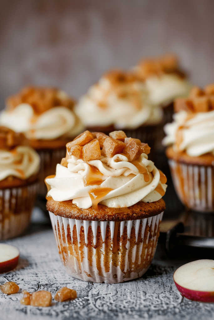 Apple Pie Cupcake with Salted Caramel Buttercream