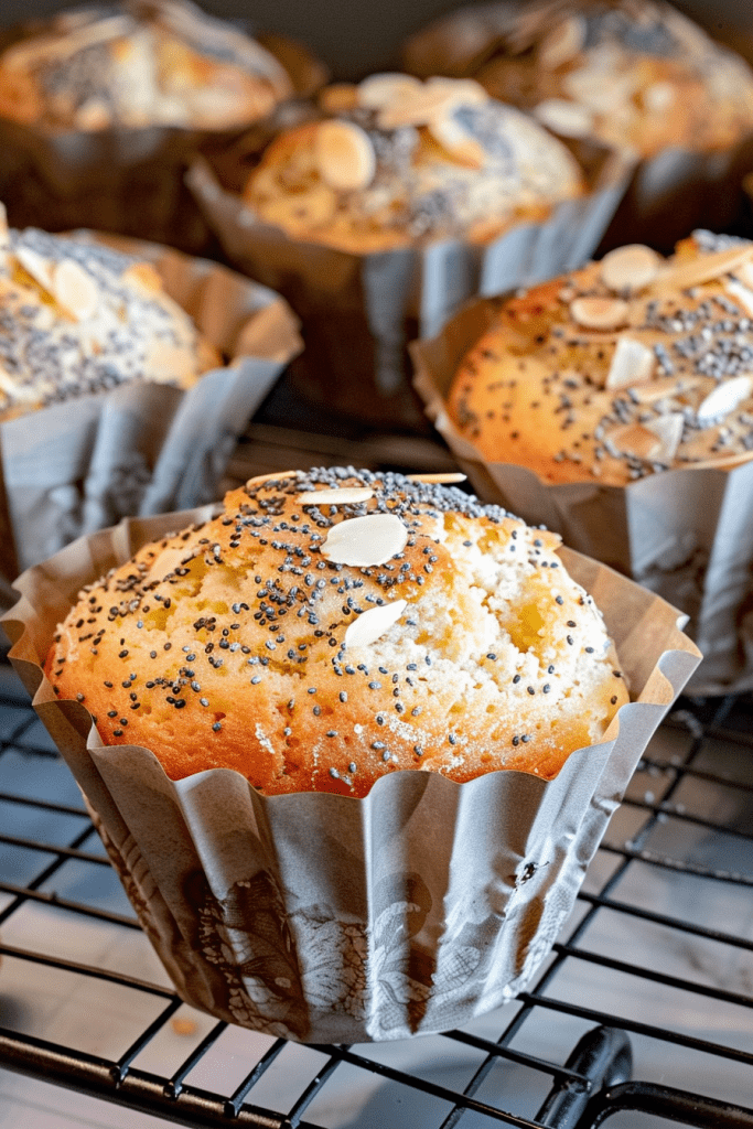 Bakery-Style Almond Poppy Seed Muffins