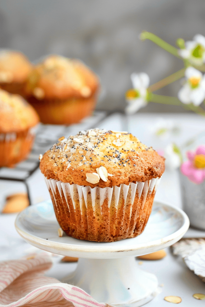 Bakery-Style Almond Poppy Seed Muffins Recipe