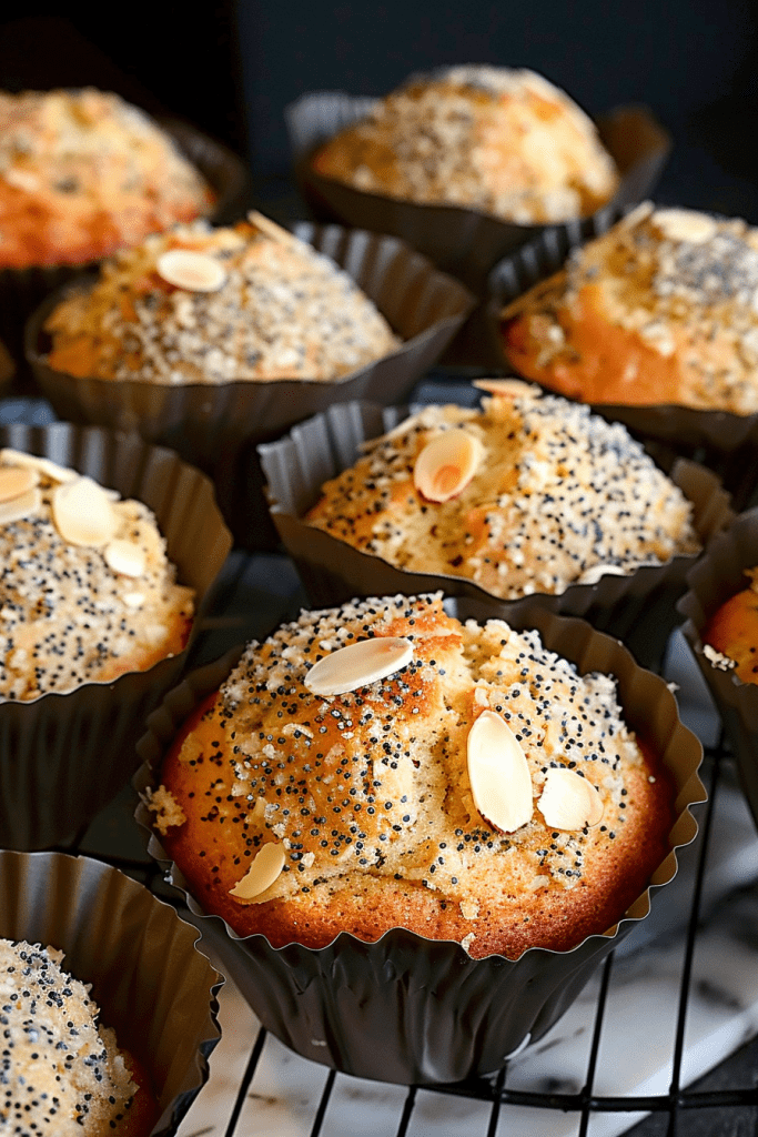 Baking Bakery-Style Almond Poppy Seed Muffins