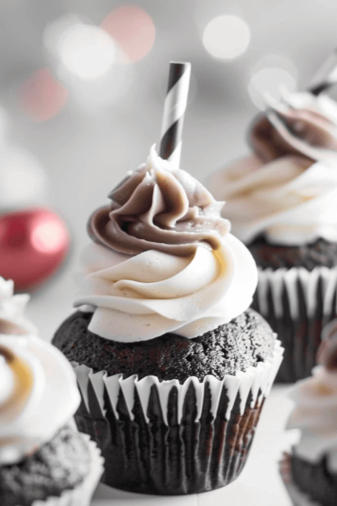 Baking Black and White Malt Shoppe Cupcakes