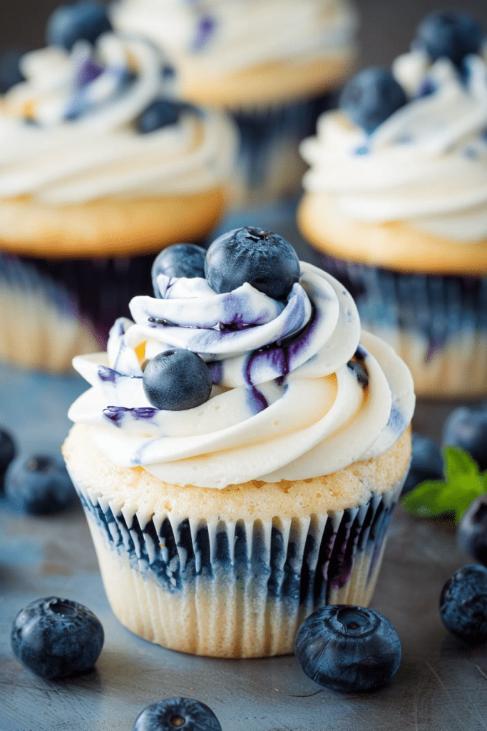 Baking Blueberries n Cream Cupcakes