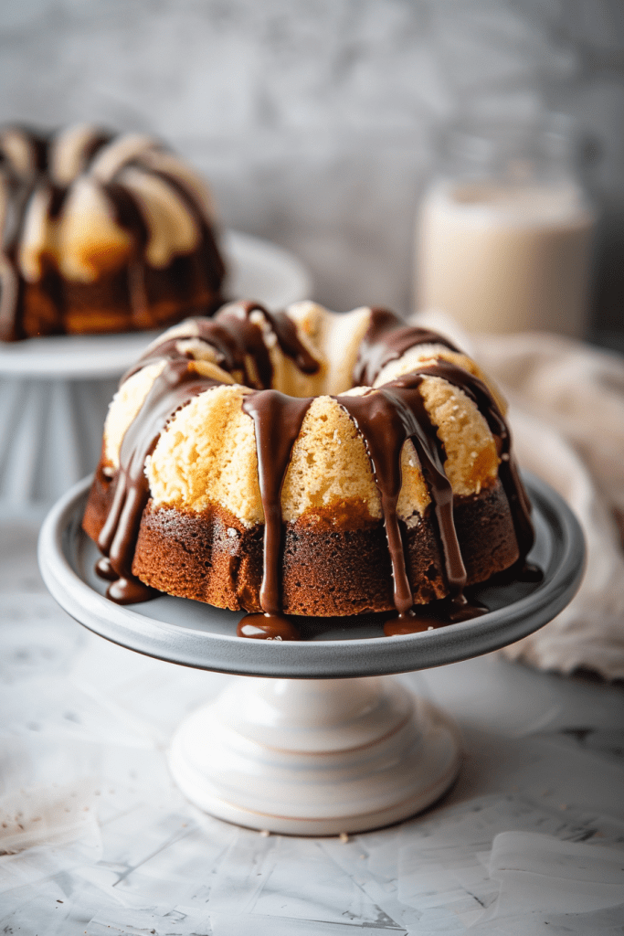 Baking Boston Cream Mini Bundts