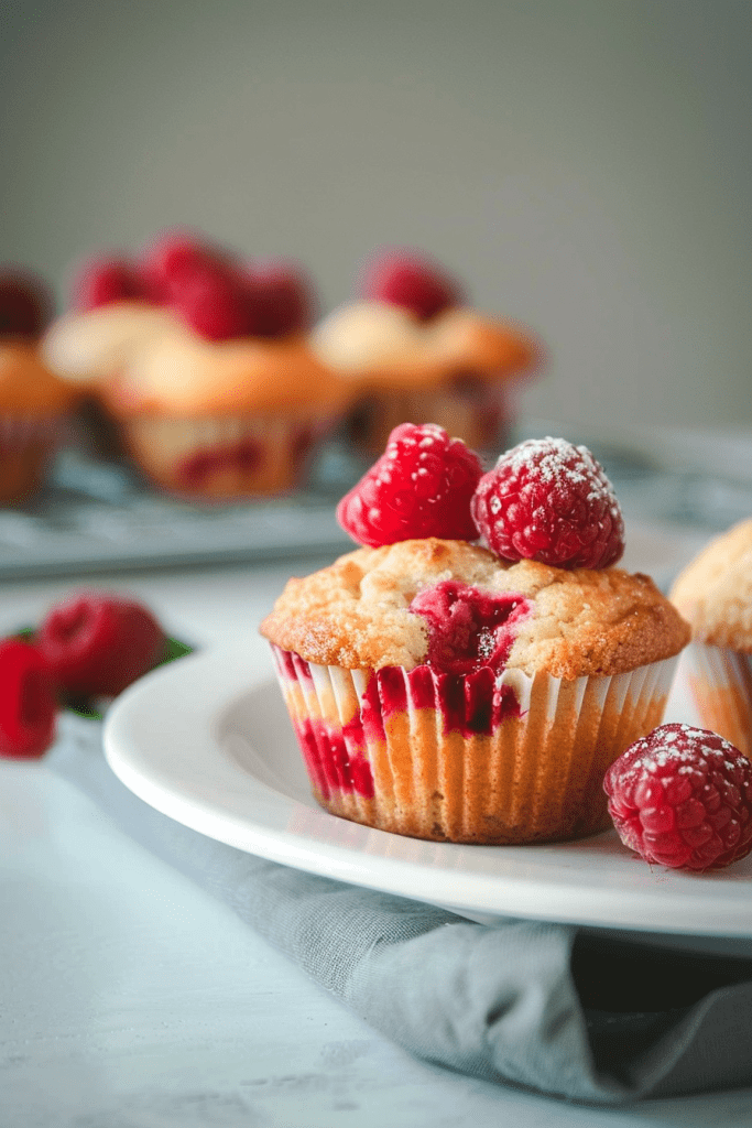 Baking Buttermilk Raspberry Muffins