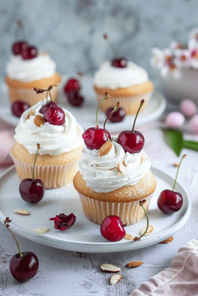 Baking Cherry Almond Cupcakes