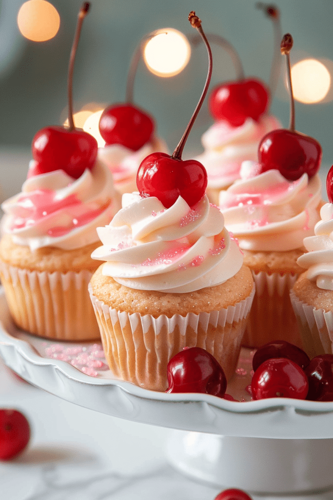 Baking Cherry Chip Cupcakes