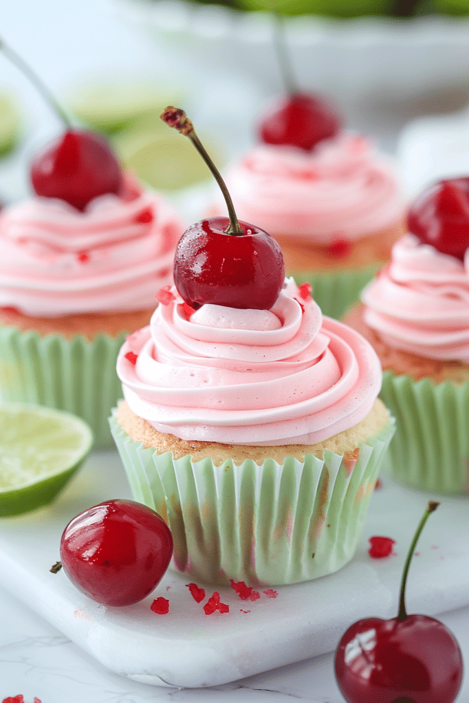 Baking Cherry Limeade Cupcakes