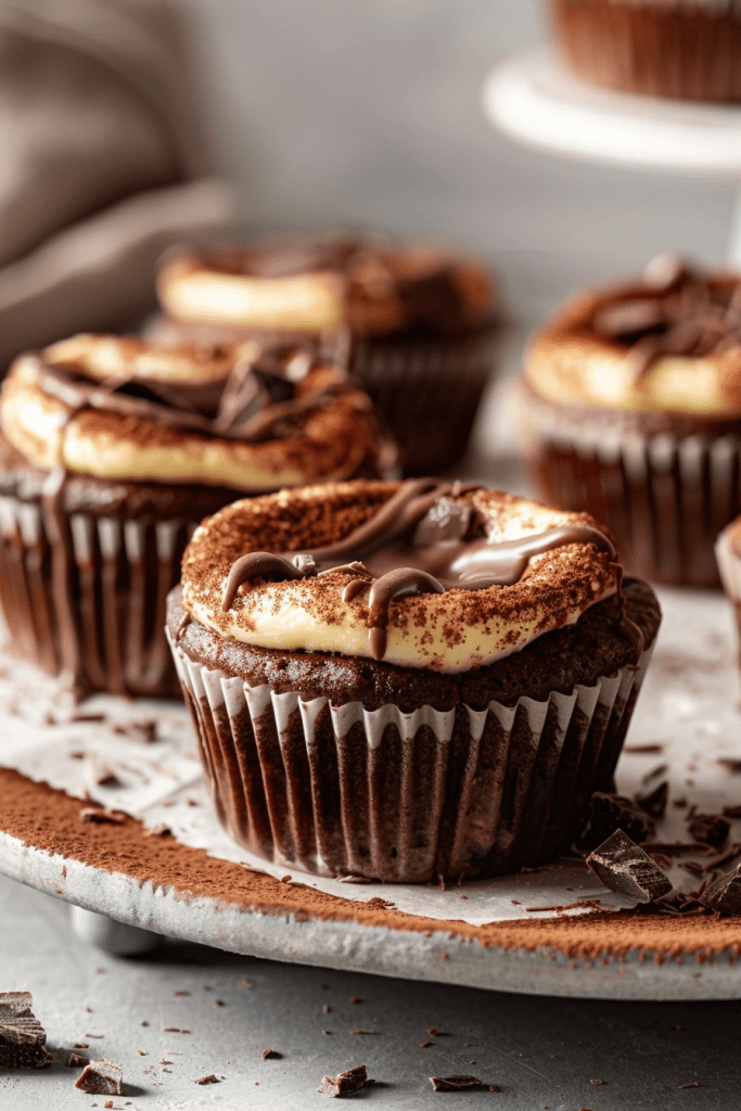 Baking Chocolate Cheesecake Muffins