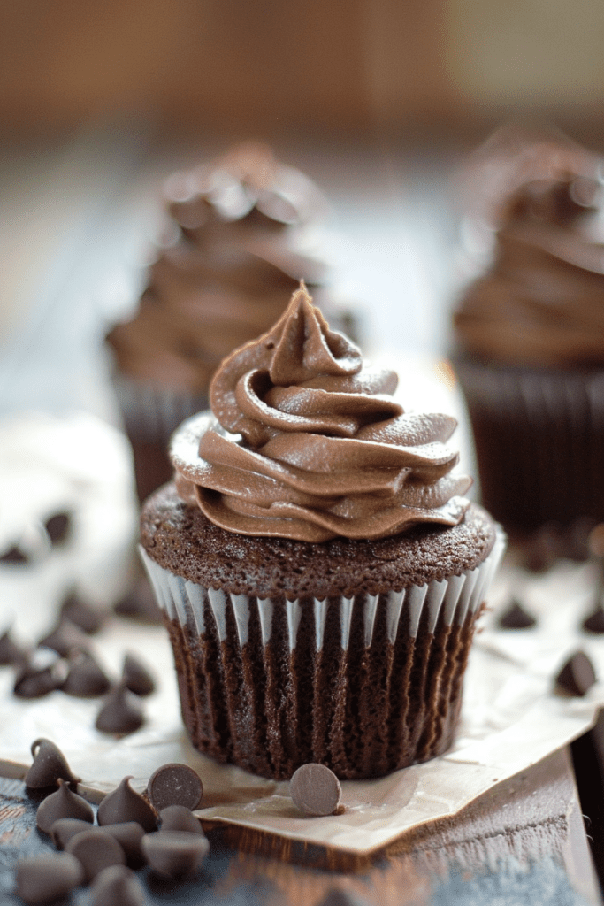 Baking Chocolate Cupcakes with Chocolate Mousse Frosting