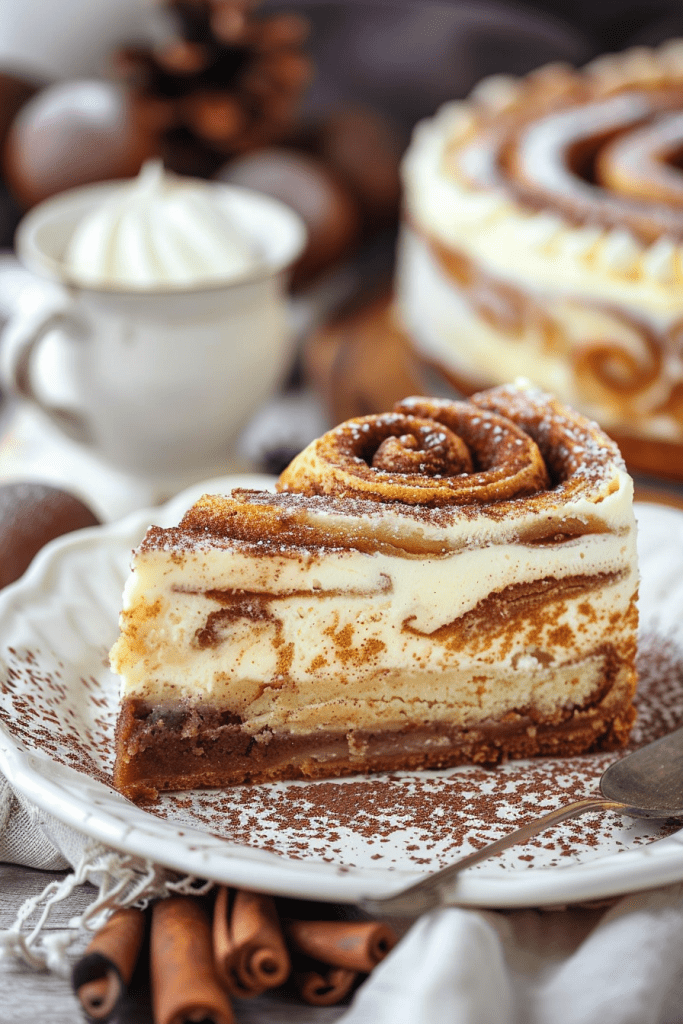 Baking Cinnamon Roll Cheesecake