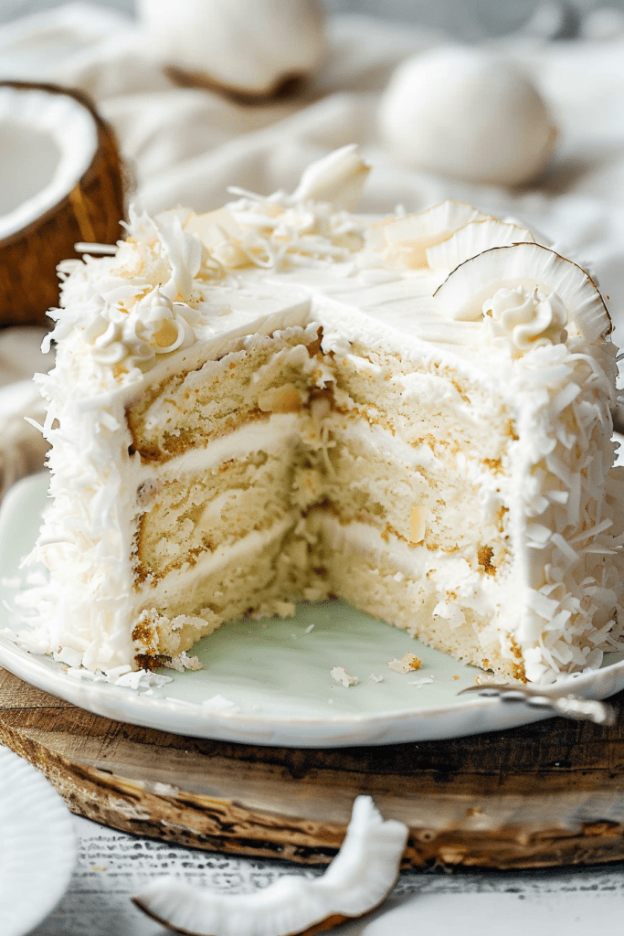 Baking Coconut Cream Cake