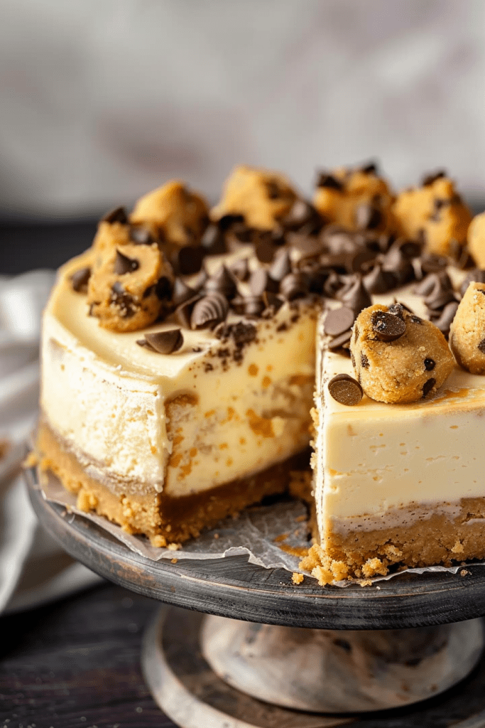 Baking Cookie Dough Cheesecake