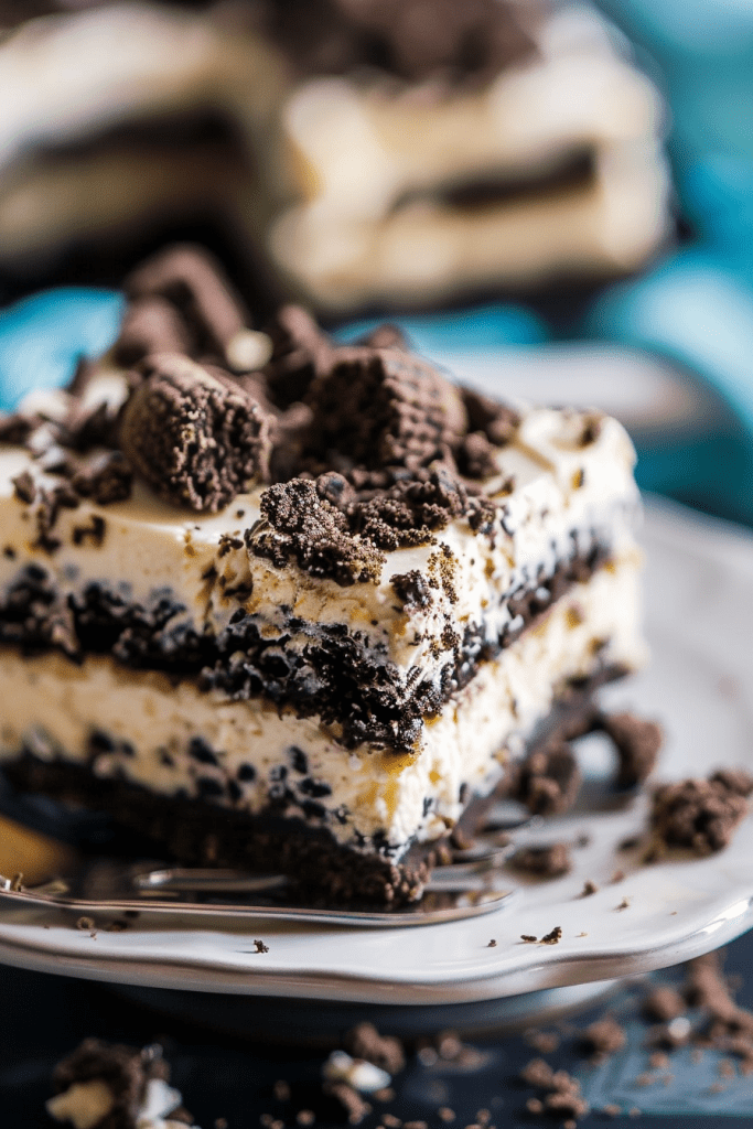 Baking Cookies and Cream Cheesecake Bars