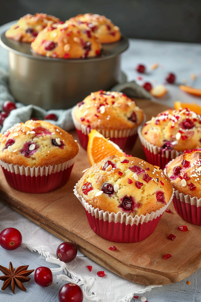 Baking Cranberry Orange Muffins