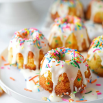 Baking Funfetti Mini Bundt Cake