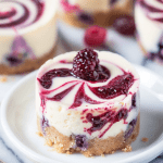 Baking Lemon Berry Swirl Mini Cheesecakes