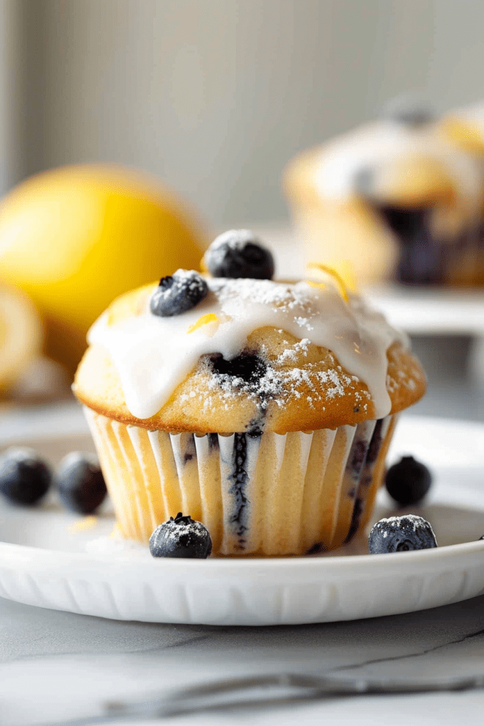 Baking Lemon Blueberry Muffins