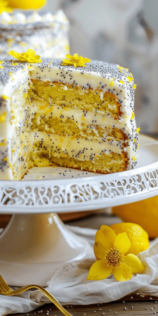 Baking Lemon Poppy Seed Cake