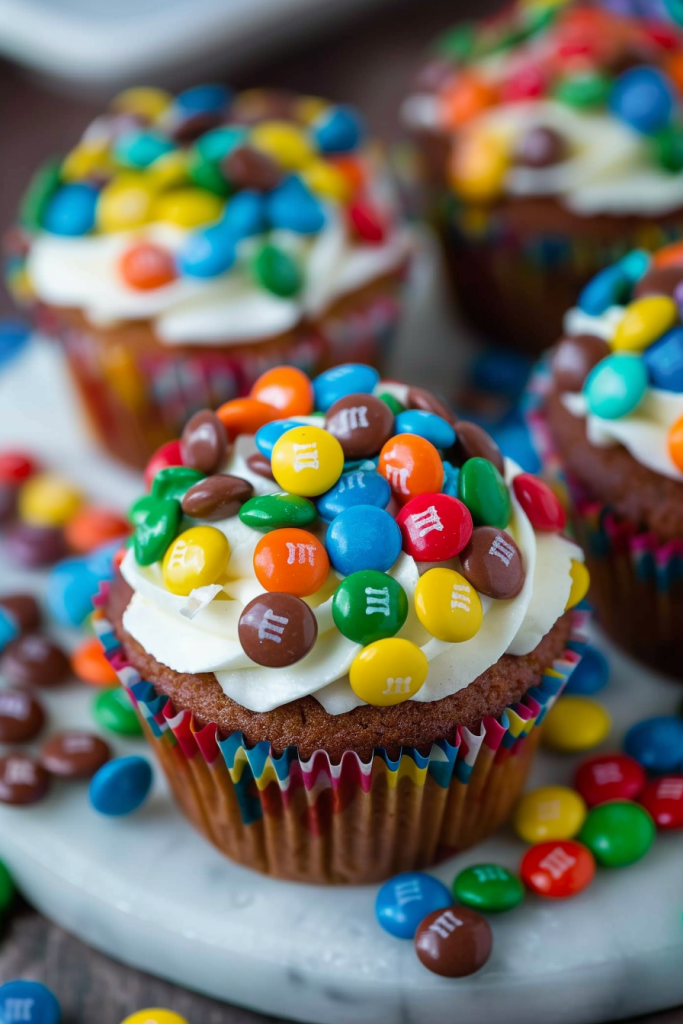 Baking M&M Cupcakes