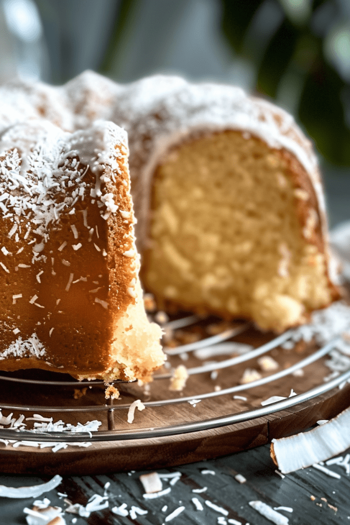 Baking Mini Coconut Bundt Cake