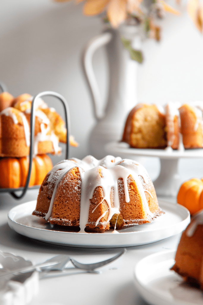 Baking Mini Pumpkin Bundt Cake