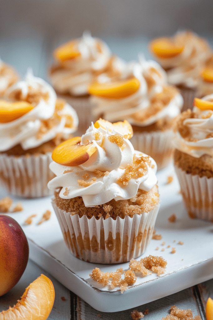 Baking Peach Pie Cupcakes