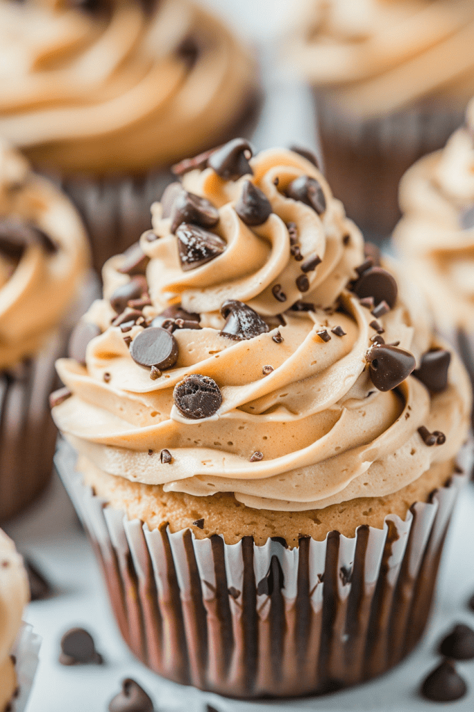 Baking Peanut Butter Chocolate Chip Cupcakes