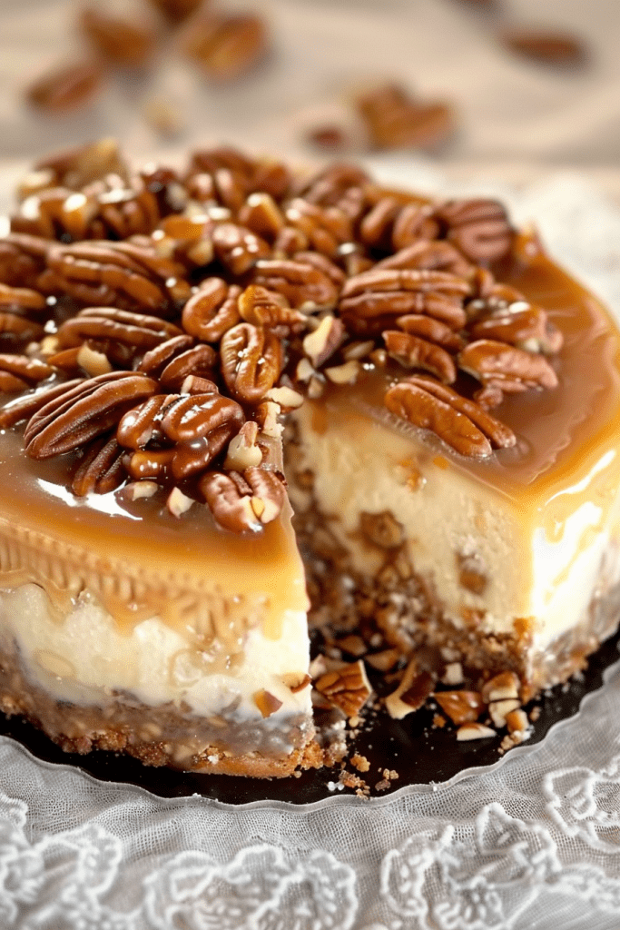 Baking Pecan Praline Cheesecake