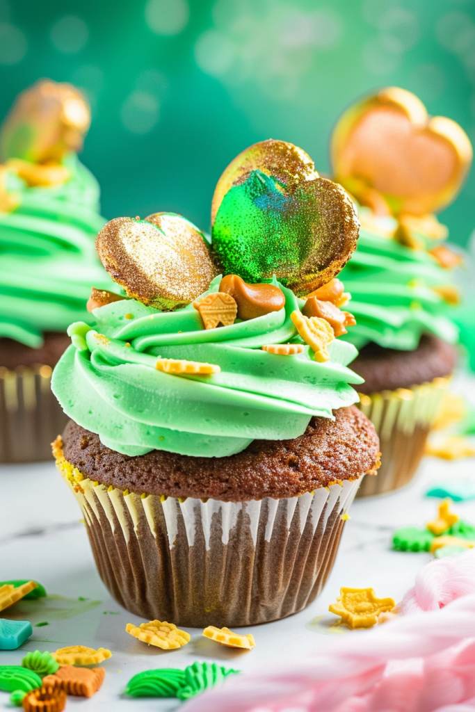 Baking Pot of Gold Cupcakes