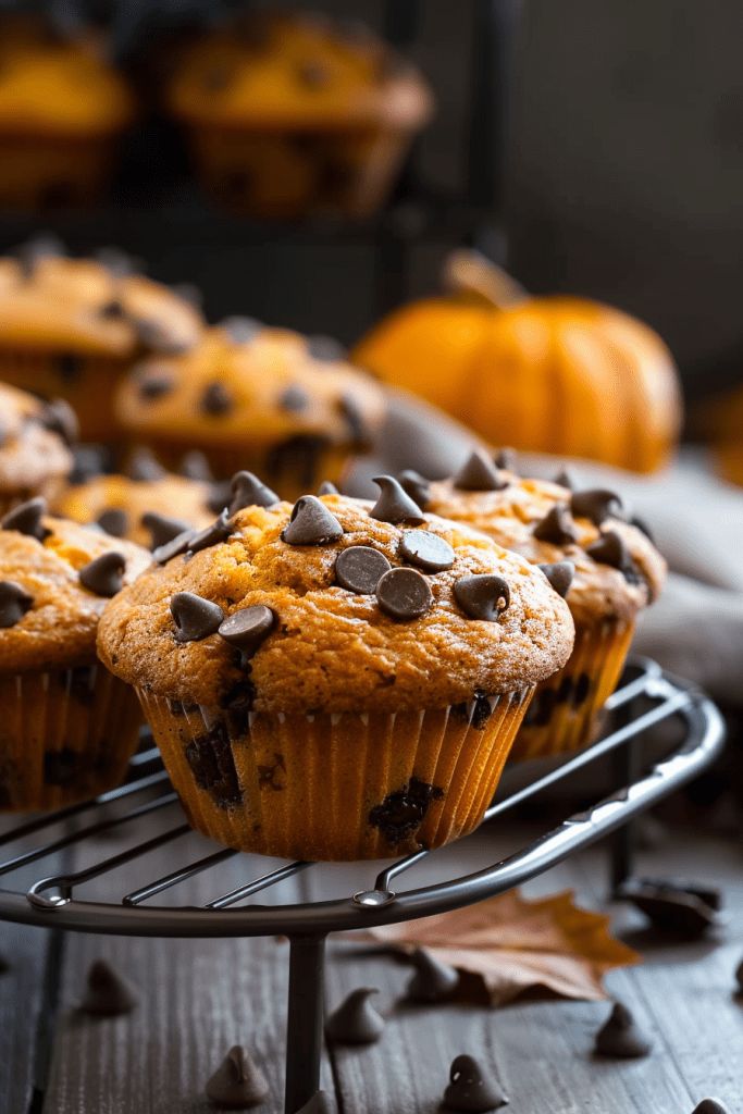 Baking Pumpkin Chocolate Chip Muffins