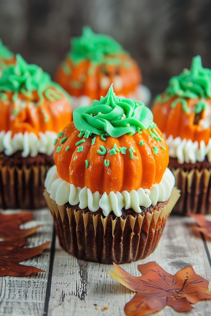 Baking Pumpkin Patch Cupcakes