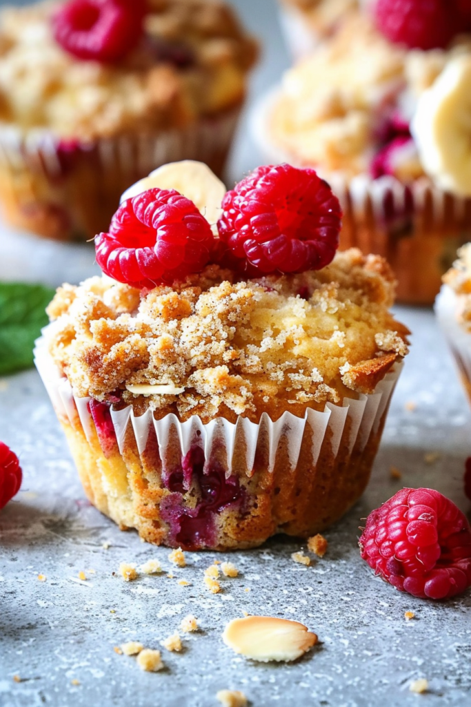 Baking Raspberry Crumb Muffin