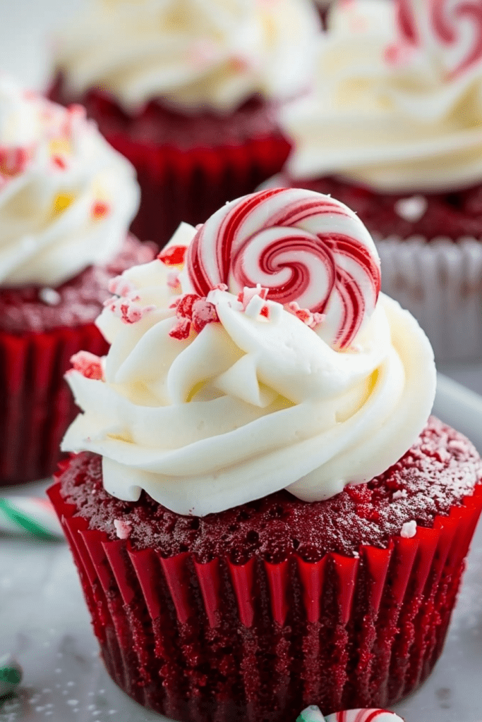 Baking Red Velvet Peppermint Cupcakes