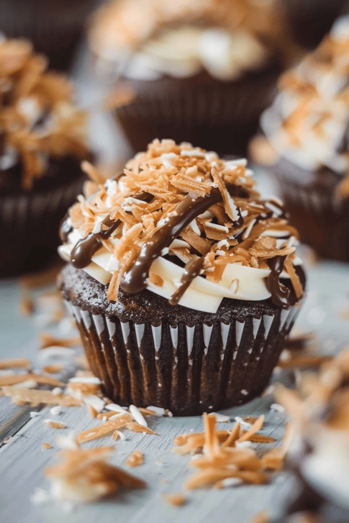 Baking Samoa Cupcakes