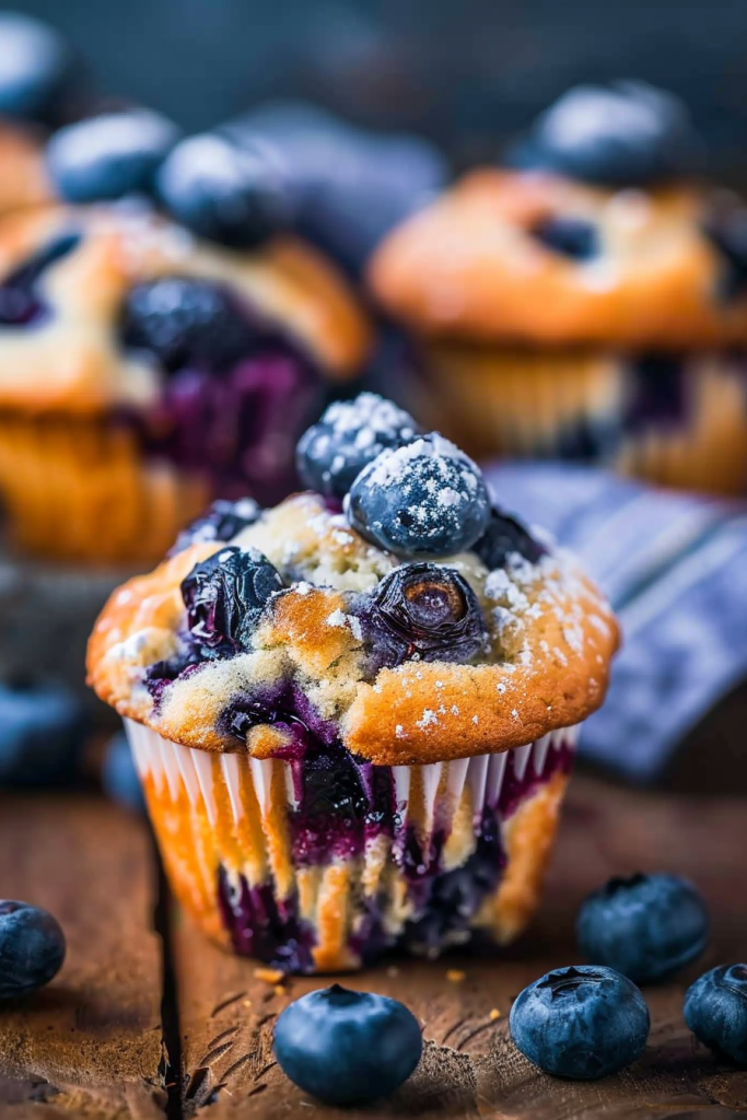 Baking Skinny Blueberry Muffins