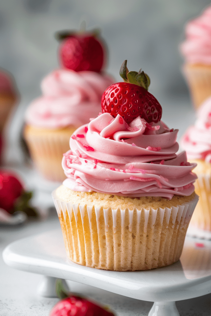 Baking Strawberry Cupcakes