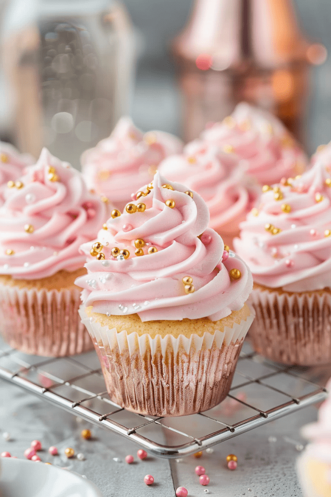 Baking Tips Pink Champagne Cupcakes