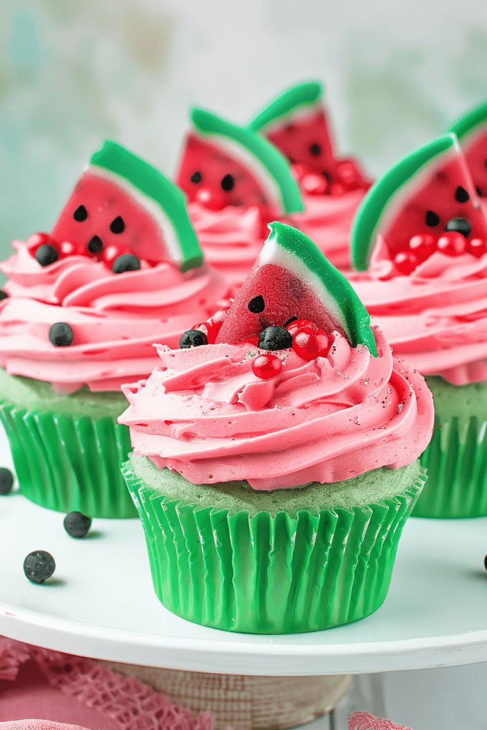 Baking Watermelon Cupcakes