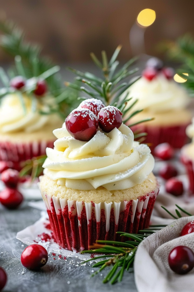 Baking White Chocolate Cranberry Cupcakes