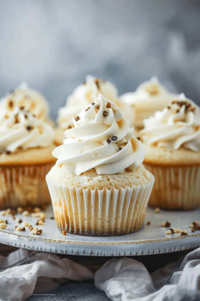 Baking White Cream Cupcakes