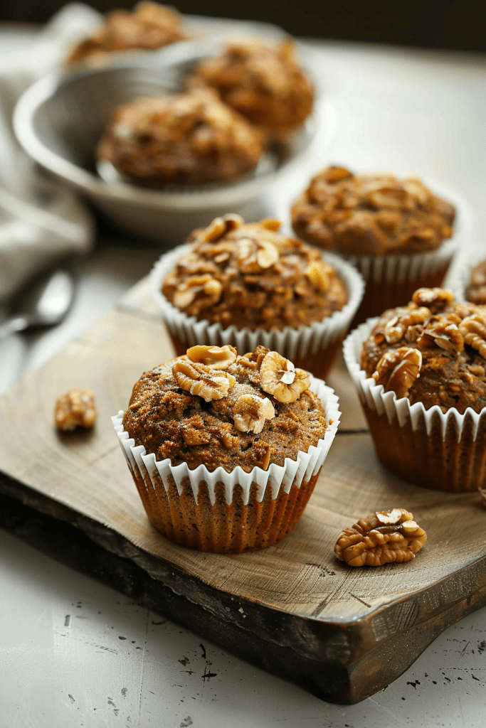 Baking Whole Wheat Banana Walnut Muffins