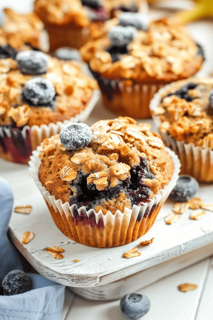 Banana Blueberry Oatmeal Muffins Recipes