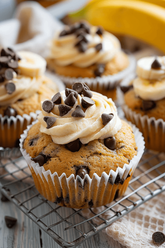 Banana Chocolate Chip Cupcakes