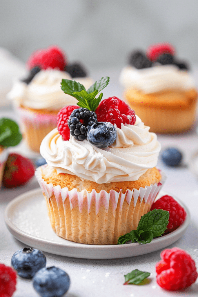 Berries and Cream Cupcakes