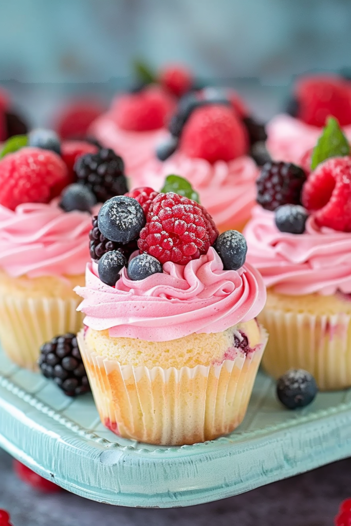 Berries and Cream Cupcakes Recipe