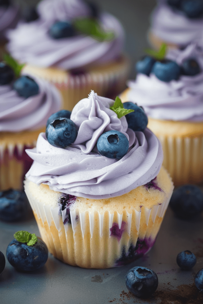 Blueberries n Cream Cupcake 1