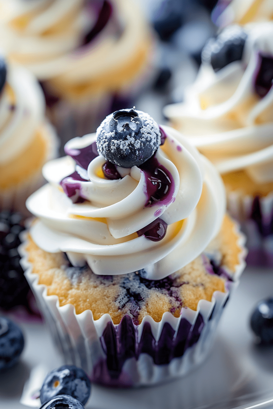 Blueberries n Cream Cupcakes Recipe