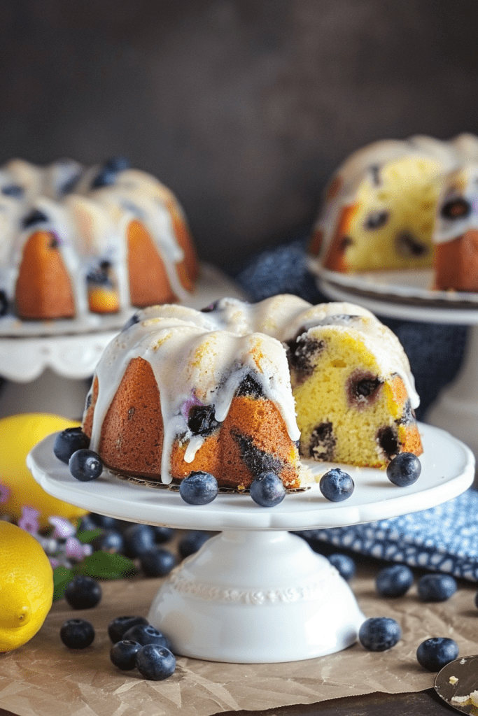 Blueberry Lemon Mini Bundt Cakes