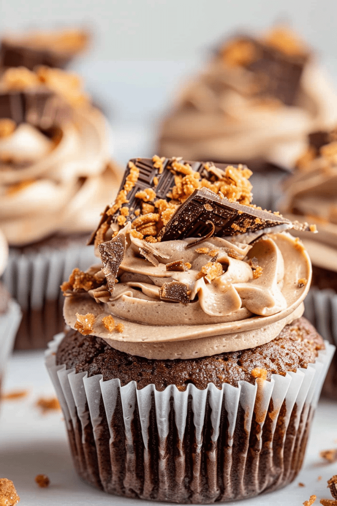 Butterfinger Chocolate Cupcakes