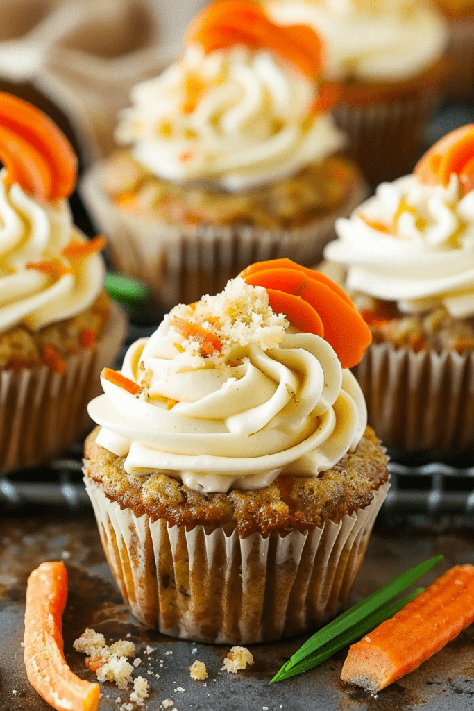 Carrot Cake Cupcake with Cream Cheese Frosting